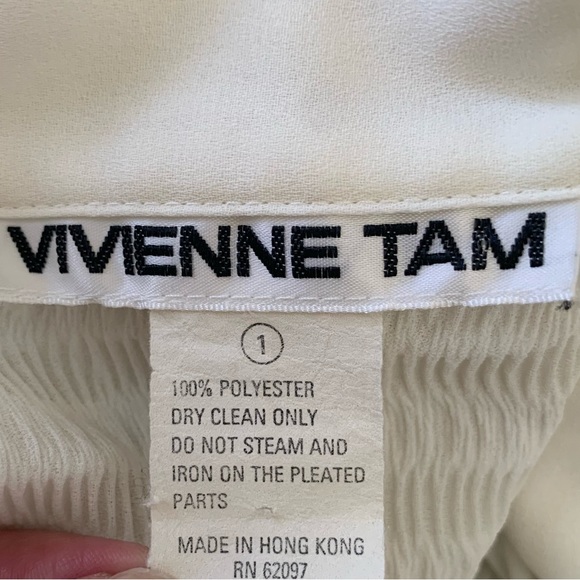 Vintage 90s y2k Vivienne Tam White Pleated Tunic Top Dress Miyake - Picture 10 of 11